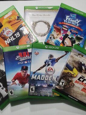 XBOX Games Lot Sports Racing War & Family Fun Pack (Madden Clancy Baseball etc)